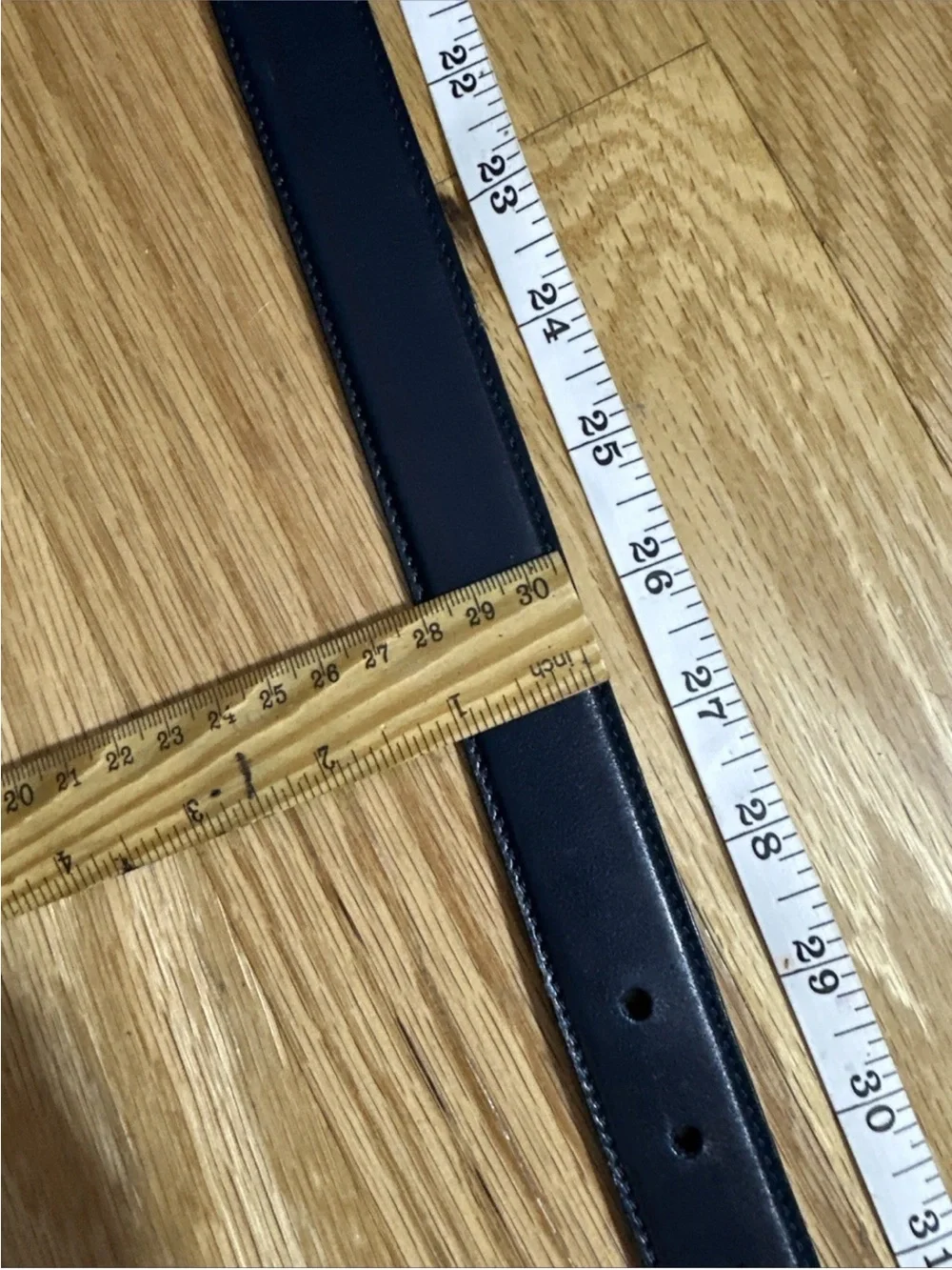 Vintage ESCADA 90s NAVY BLUE Leather Belt 34